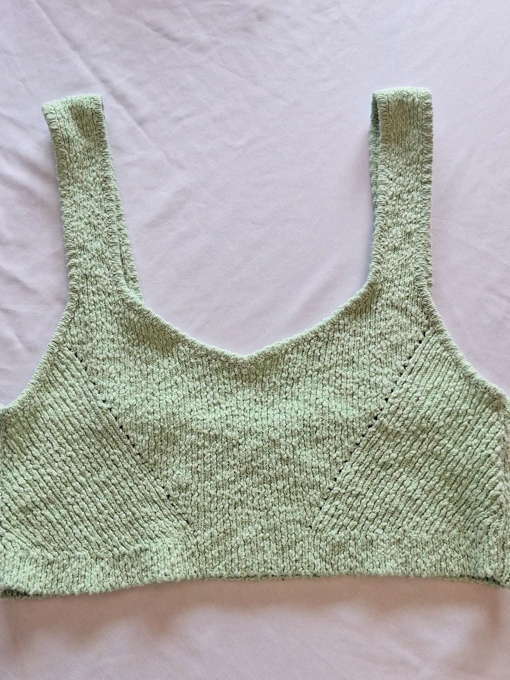 Urban Outfitters Mirror Cami Knit Crop Tank Top Light Green Size Large